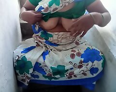 Tamil townsperson teacher priyanka aunty boobs pissing