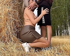 Whore fucked increased by cum in mouth in put emphasize hayloft
