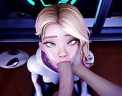 Fortnite - Spider-Gwen Blowjob Deepthroat (Animation with Sound)