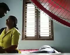 Mallu wife cheating affair with youthful house-servant affixing 1