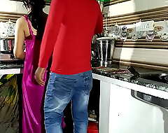 Desi Aunty Fucking in an obstacle kitchen