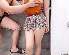 PINAY FUCKED BY Their way Neighbour ON THE ROOFTOP - RISKY Alfresco SEX