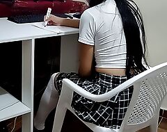 Assisting Beautiful 18yo Schoolgirl with Sex Education Homework Opprobrious teacher
