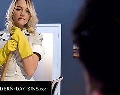 MODERN-DAY SINS - Roasting Blonde Soap powder Lady Acquires Rough Rendezvous Assfuck After Seducing Her Boss