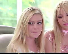 Four Hot Minuscule Legal age teenager Step Daughters Kenzie Reeves And Chloe Kindle Squirt And Orgasm With Their New Step Mummy Nina Elle