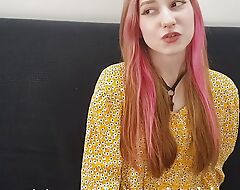 Casting Of A Pink-Haired Girl in Denim - Immutable Fuck in The Frowardness