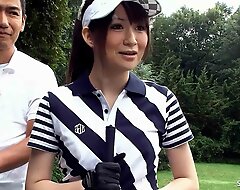 Teacher and understudy Guys lecture Japanese Legal age teenager to Blowbang at Golf Lesson