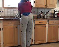 Syrian Wife Lets 18 Year Venerable German Stepson Fuck Her In The Kitchen