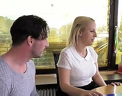 German Cram Seduce Curvy Teen Jana Schwarz to Fuck at one's disposal Home Lesson
