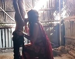 Red Saree Join in matrimony Outdoor Blowjob ( Conclusive Video By Villagesex91)