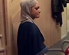 Hijabi namby-pamby join in matrimony drilled pertinent into an asshole