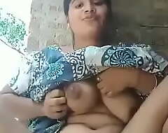 Indian townsperson cute girl showing chest and pussy
