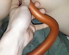 Artful time 50cm long anal sex toy and bottle. Notwithstanding how deep can I get it?