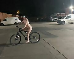 Street girl steals a bike save for has around ride it back naked!