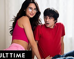 ADULT TIME - Stepsis Eliza Ibarra Accidentally Fucks Her Stepbro Meet approval Putting On The Wrong Glasses!