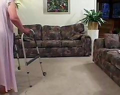 Granny loses will turn on the waterworks hear of teeth while sucking