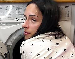 Stepson fucked Stepmom greatest extent she in inside be proper of washing machine. Anal invasion Creampie