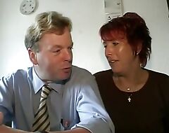 Frightening German BBW rents her sexy cunt in a threesome fuck regarding her husband and a colleague