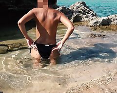 Fucking apropos a demiurge on the beach - Creampie in Formentera 4K LustTaste