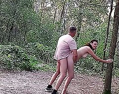 casual quick sex of husband added to wife in the forest!