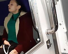 A outlander and a fellow traveler and I cumming in a train compartment - Lesbian-candys