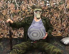 Russian Military man PUMPS His take on anent A PUMP thither hammer away Army plus Jizzes thither Your FACE!!! Waft belly inflation
