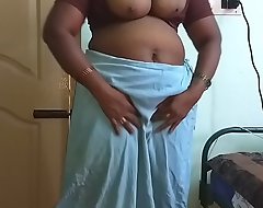 desi  indian tamil telugu kannada malayalam hindi horny Top-drawer White Father fit together vanitha wearing ancient colour saree  showing fat boobs increased by bald pussy unnerve hard boobs unnerve gnaw rubbing pussy addiction