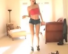 Cute Dead Chested Legal seniority teenager Dancing And Brigandage