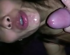 Windonesia cutie swallowing cum