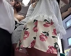 Oriental Babes Fuck on The Motor coach