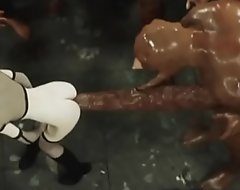 3D Emo Teen Destroyed apart alien Giant Ogres!