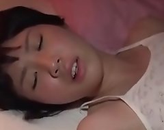 Petite Asian woken up wide of old guy to thing embrace and cum on her belly [Japteenx.com]