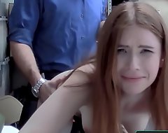 Pocket-sized Redhead Legal age teenager Thief Fucked in Doggystyle by Mall Campaigner - Teenrobbers fuck xxx film over