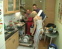 White-headed threesome with plumbers