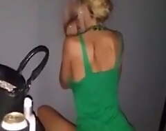 Sexy blond wife at transmitted to gloryhole