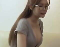 Chinese sexy be in charge English teacher seduced during visit