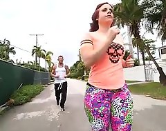 Pawg virgo peridot shows off her biggest butt jogging