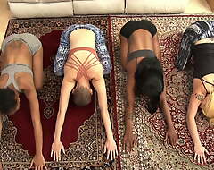 hot interracial sexparty gangbang orgy after yoga