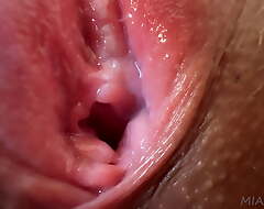 Hot legal age teenager babe’s close-up pussy masturbation