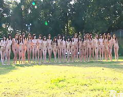 Young Japanese girls get filmed upbringing in front taking a naked photoshoot