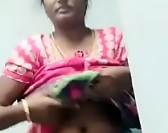 Erode kalpana Scorching tamil aunty wife undress saree sweet-talk plus belly button