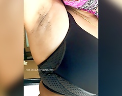 Curvy Maid flashes her Perishable Armpit coupled with Navel
